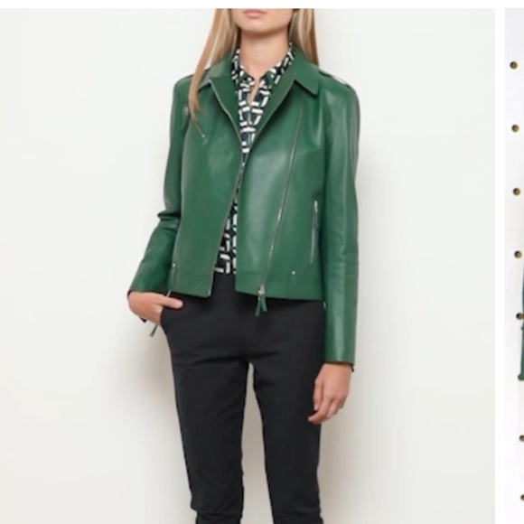 Bernice Leather Moto Jacket Lafayette 148 New York - Picture 2 of 12